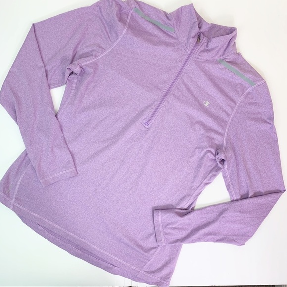 Champion zip front long sleeve violet pullover L - Picture 1 of 8
